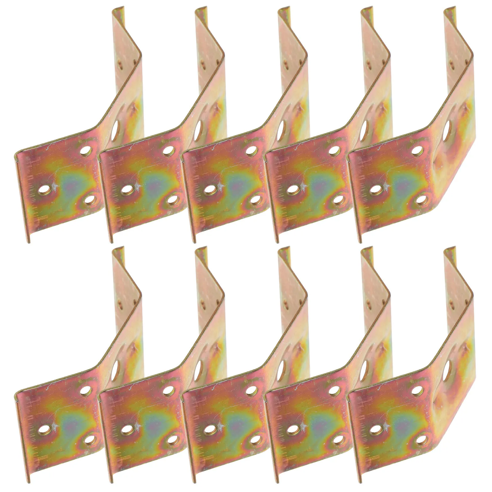 

10Pcs Chair Corner Bracket Heavy Duty Iron Connecting Brace Furniture Repair Plates Corner Fitting Connecting Brace Bracket