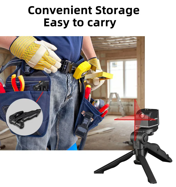 ระดับเลเซอร์แบบพกพา อุปกรณ์ช่วยกอล์ฟในร่มแนวนอนขนาดเล็กพร้อมลําแสงสีเขียว/แดงที่แข็งแกร่งเป็นพิเศษพร้อมการชาร์จแบตเตอรี่ USB