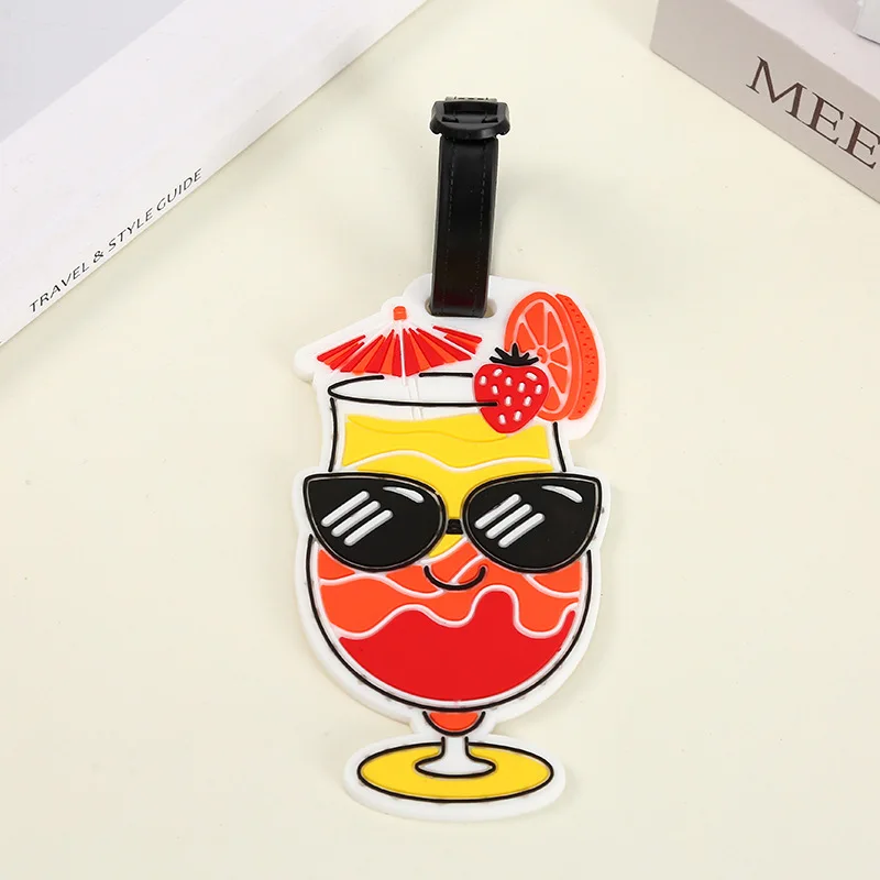 Creative Cute Cartoon Animal Silicone Luggage Tags Anti-Loss Suitcase Tag Hanging Small Pendant Travel Accessories