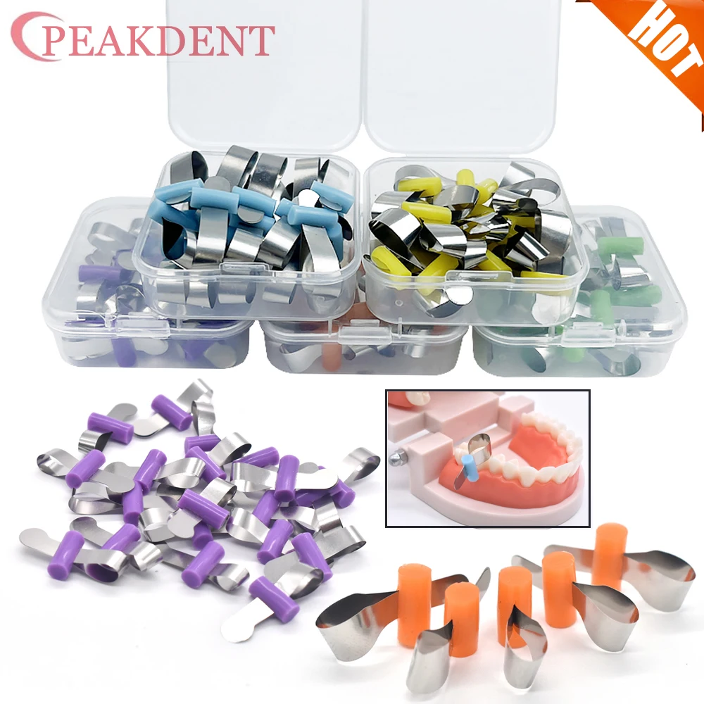 

20pcs/box Dental Orthodontic Forming Sheet Sectional Contoured Metal Matrices with Positioning Dentistry Matrix Bands