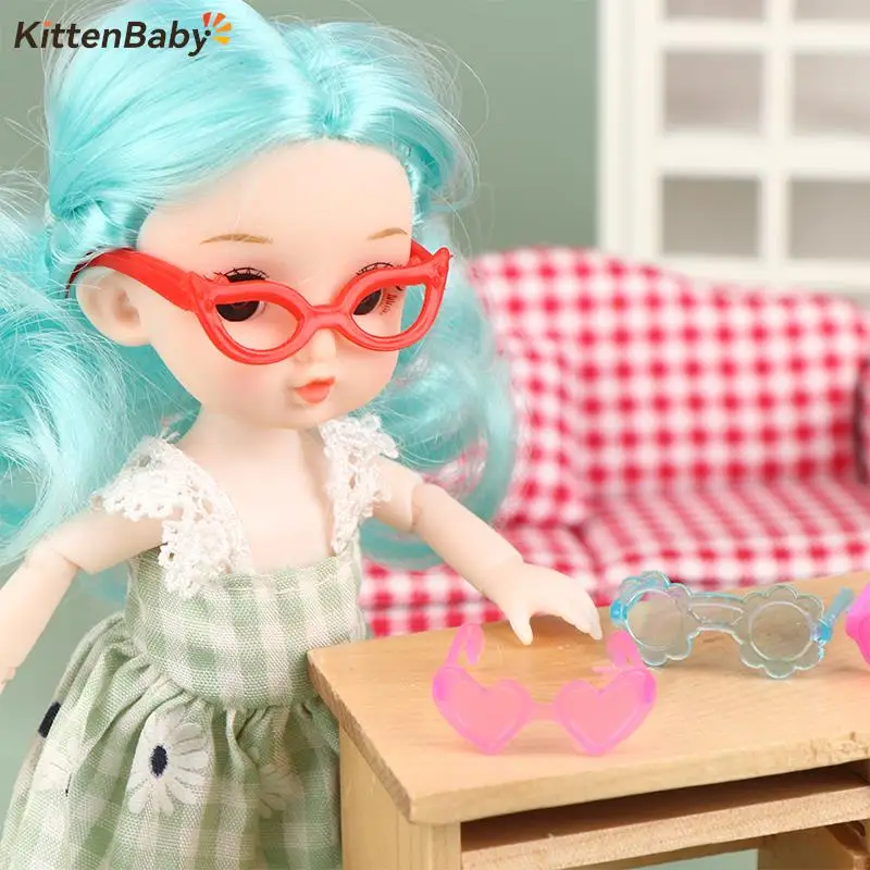 20Pcs Doll Glasses Dollhouse Miniature Colourful Glasses Eyewear Cool Eyeglasses Doll Decor Accessories Toy Random Color