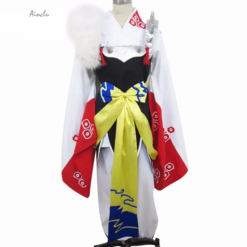 Anime InuYasha Sesshomaru Cosplay Kimono Japanese Costume Customizable Kid And Adults Size