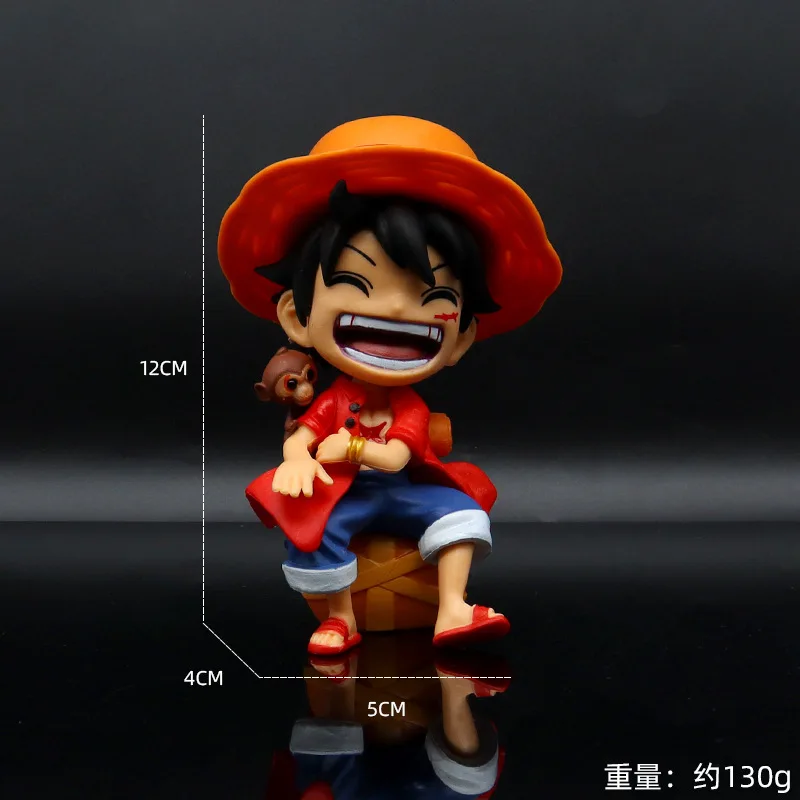 Q Versão Sentado e Rindo Anime Figura, Luffy, Sauron, Sanji, Tide Play, Desktop, Enfeite de Carro, Presente, 1 pc