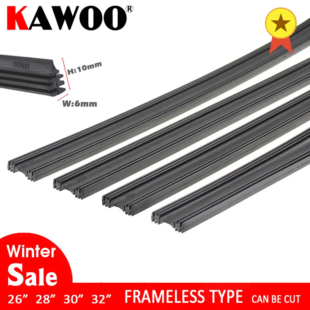 High quality frameless rubber wiper blades 2pcs