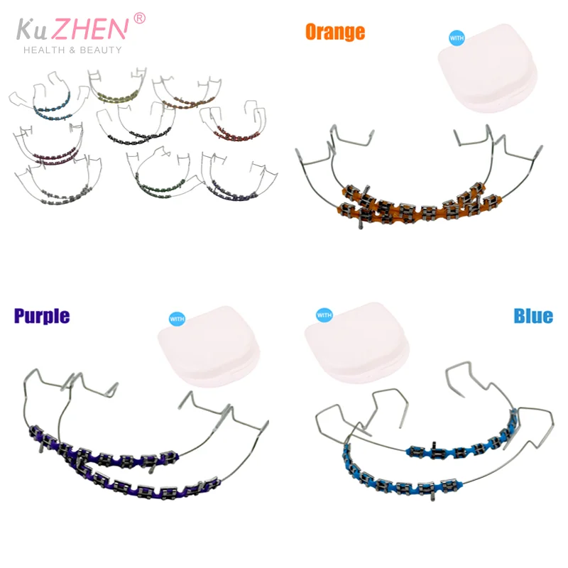 

Metal Wires Dentistry Brackets Braces With Hook Dental Decoration Accessories Metal Wires Colorful Orthodontic Ligature Ties