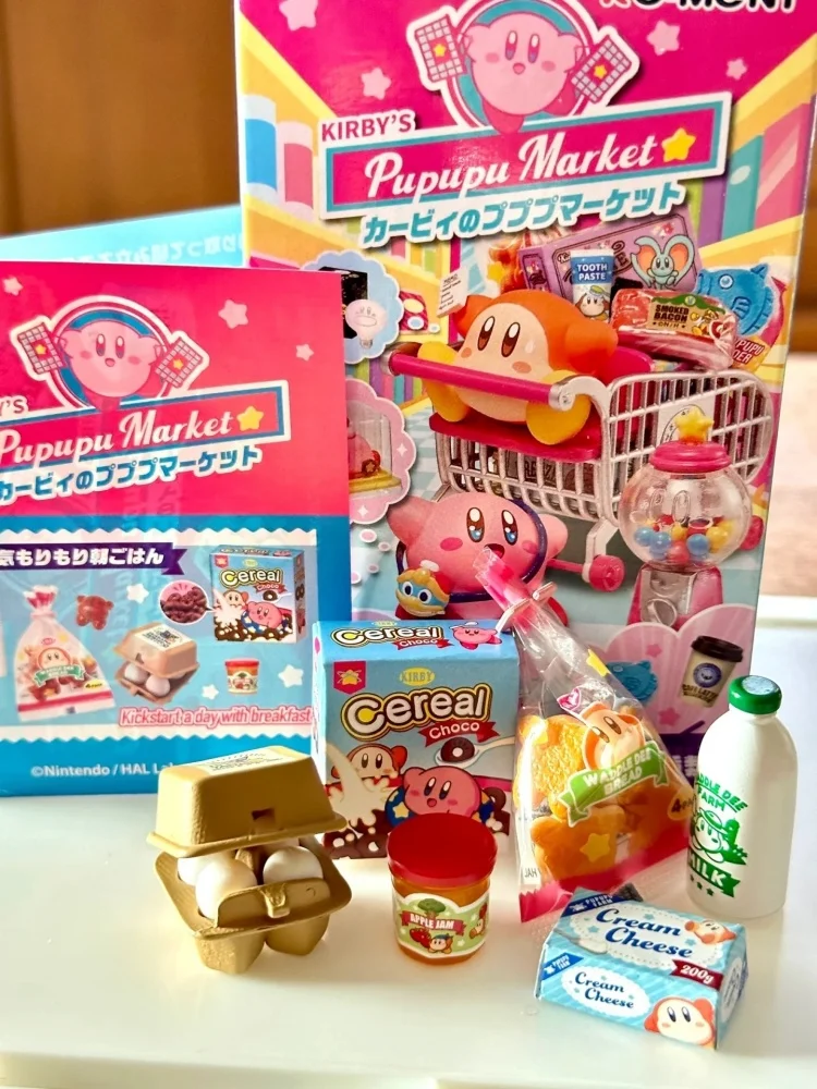 Re-ment Original Kirby caja misteriosa Kawaii lindo Anime PUPUPU tienda de mercado figura caja ciega juguetes muñeca artículos en miniatura regalo