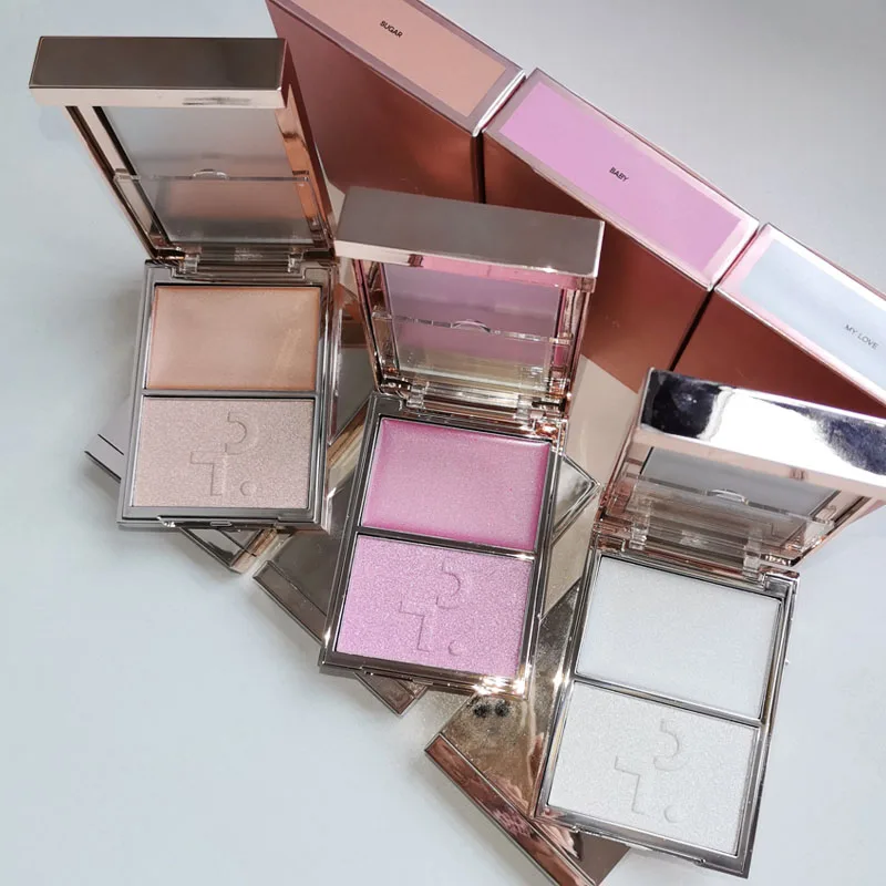 Hot Brand Patrick Dual Cheek Two Tone Blush Palette Cream Powder Lasting Natural Waterproof TA Facial Blusher Makeup Cosmetics