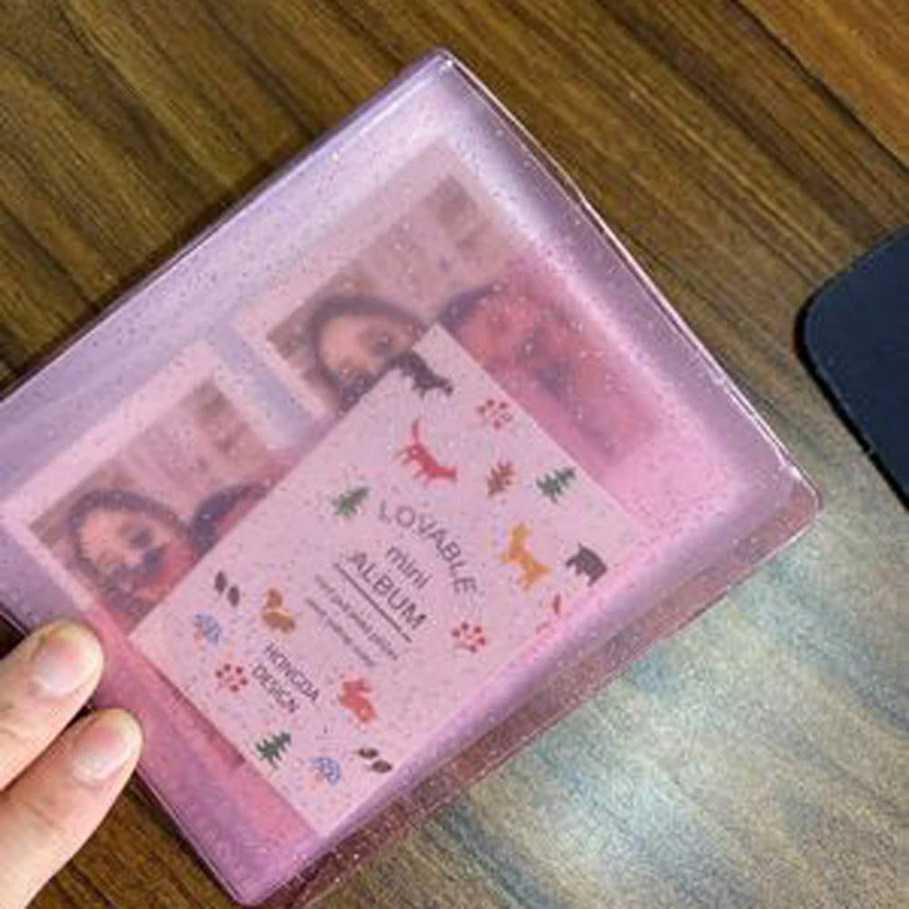 LOMO Cards Card Sleeve Bling Cover 64 Capacity Transparent Cards Mini Holder Binders Albums Photo Album Card Stock