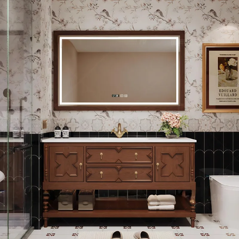 Floor-to-ceiling bathroom cabinet, rock slab hot bending integrated basin, toilet washbasin