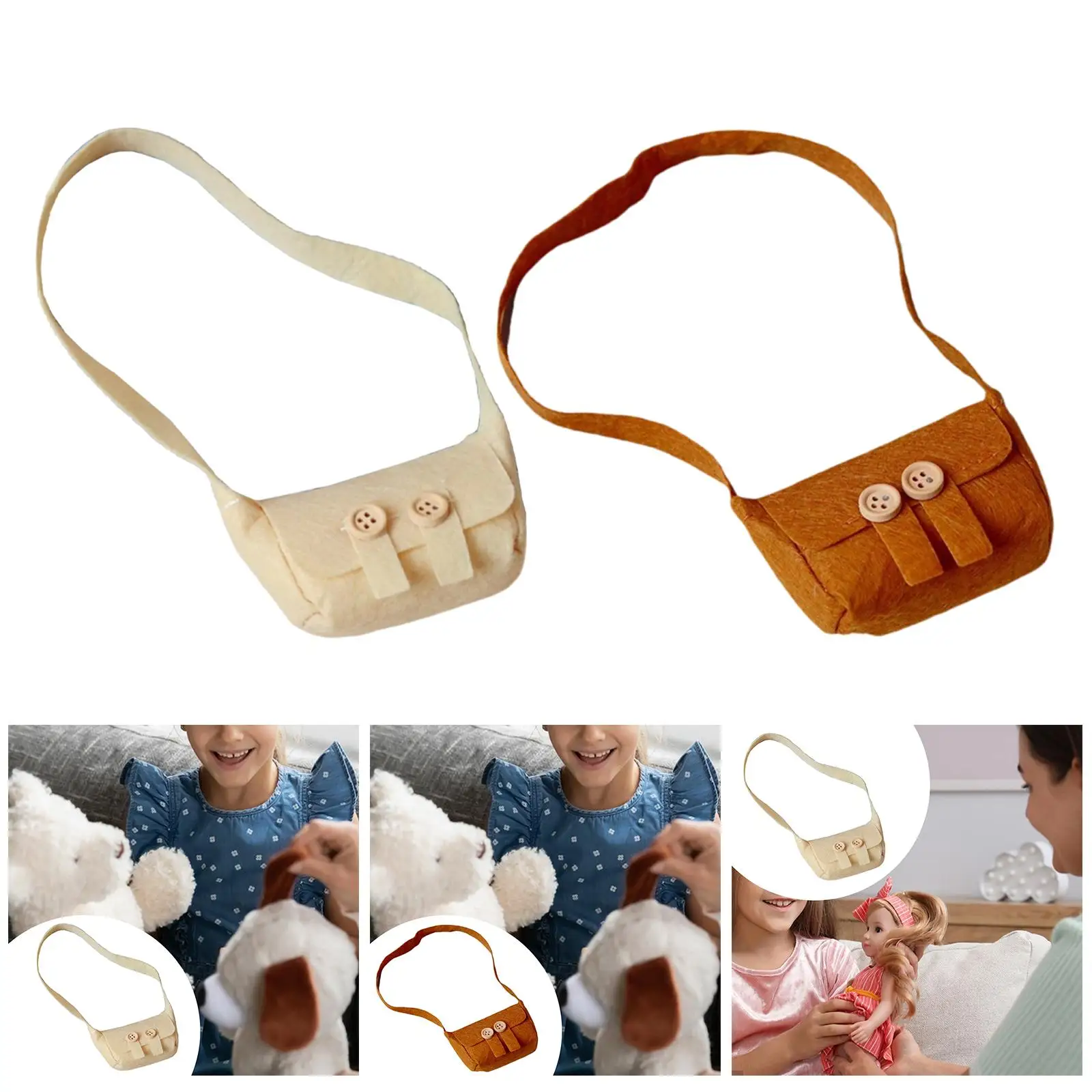 Doll Accessory Bag L 18cm Outfit Accessory Compact Small Lovely Doll Backpack for 11.81inch Action Figures Photo Props Dress up
