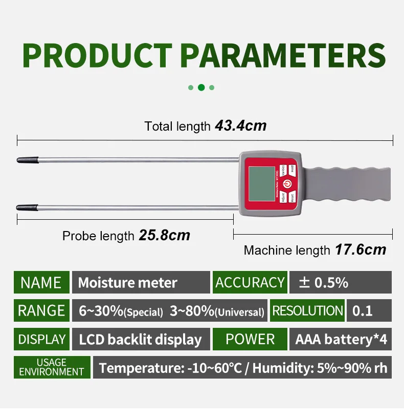 NEW  Grain Moisture Tester Corn and Rice Moisture Tester Barley Rice Humidity Tester High Precision