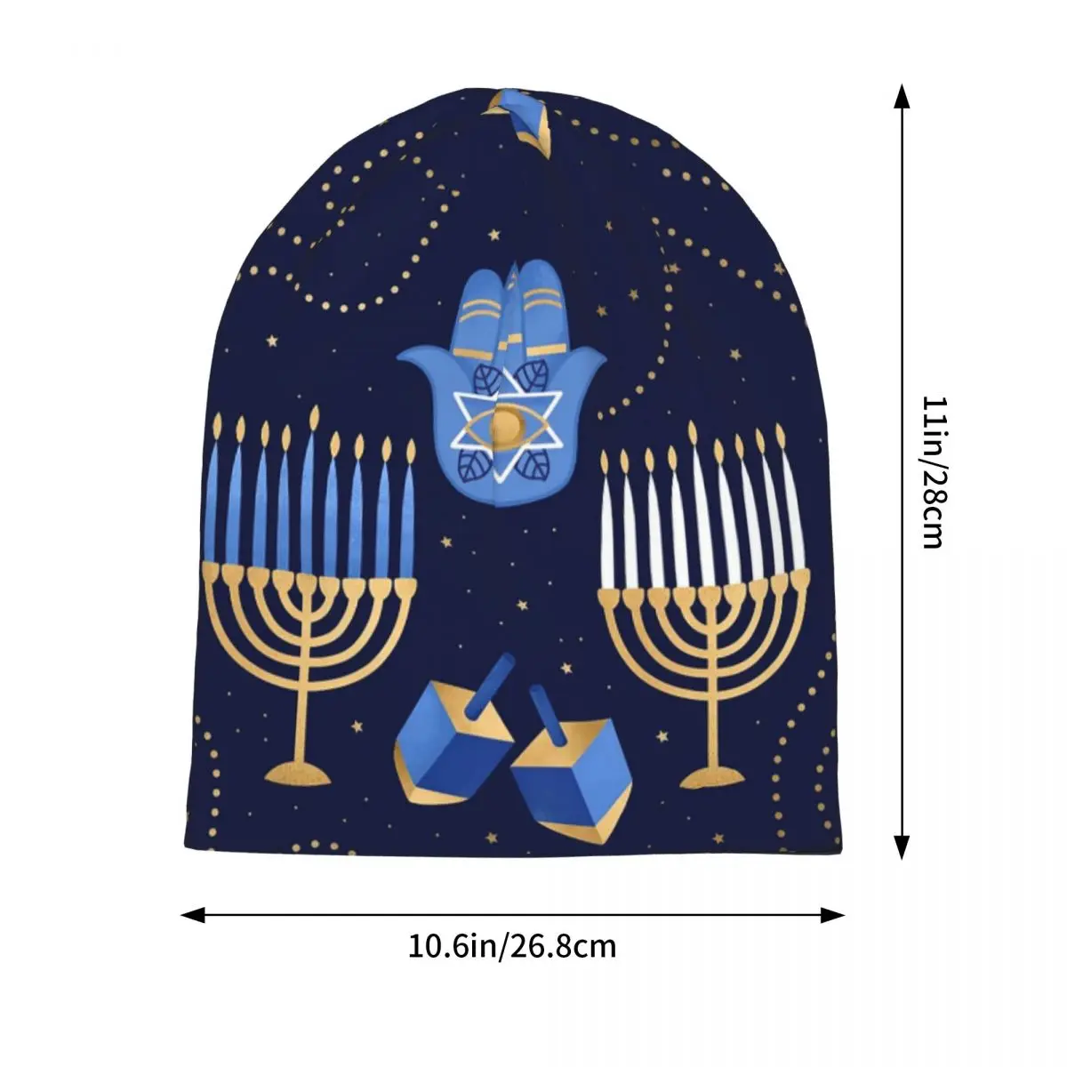 Hanukkah Caps Goth Unisex Street Skullies Beanies Hat Summer Warm Head Wrap Bonnet Hats
