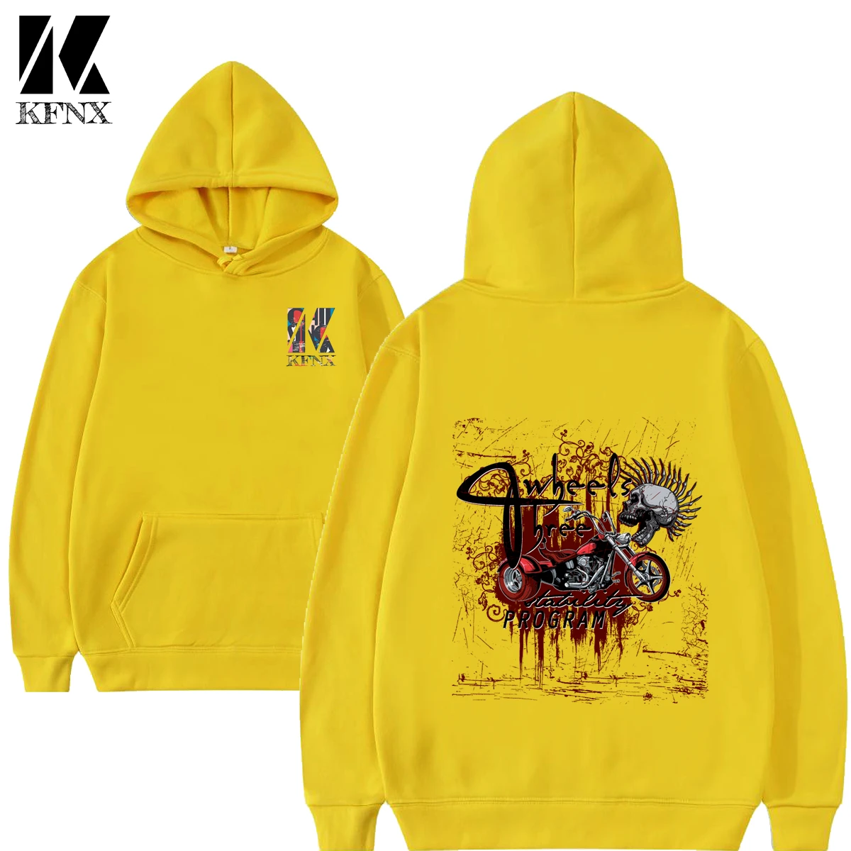 

Men's Pullover Hooded Sweatshirt Spring Autumn Daily Fitness Sportswear Fashion Casual Hoodies Loose Clothing KFXN New Model