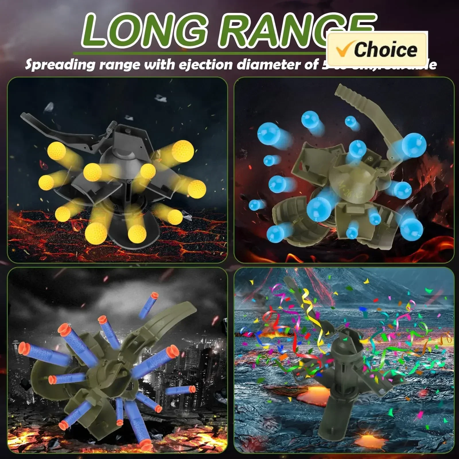 

Тактические страйкбольные ручные гранаты, игрушки, 2 шт., пластиковая модель M26, пружинное ударное кольцо, водяная граната, игрушка для 14+, подарок для мальчика