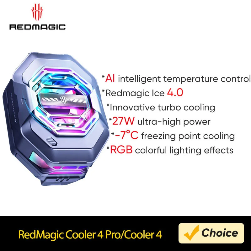 Nubia RedMagic Cooler 4/4Pro Fast Cooling With RGB Light For iPhone 14/12/Black Shark For Apple 13 Redmagic 8s Pro OnePlus