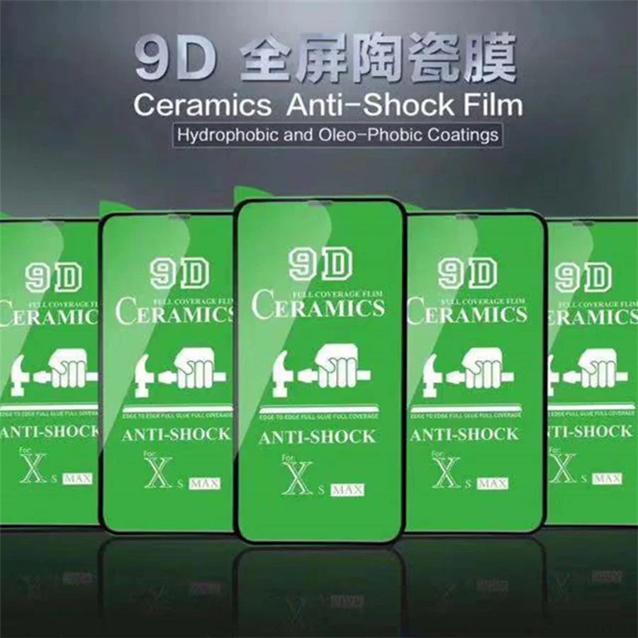50 Stück 9D Keramikfolie Displayschutzfolie Vollständige Abdeckung Stoßfester Schutz für iPhone 16 15 Pro Max 14 Plus 13 Mini 12 11 XS XR X 8 – Detail 2