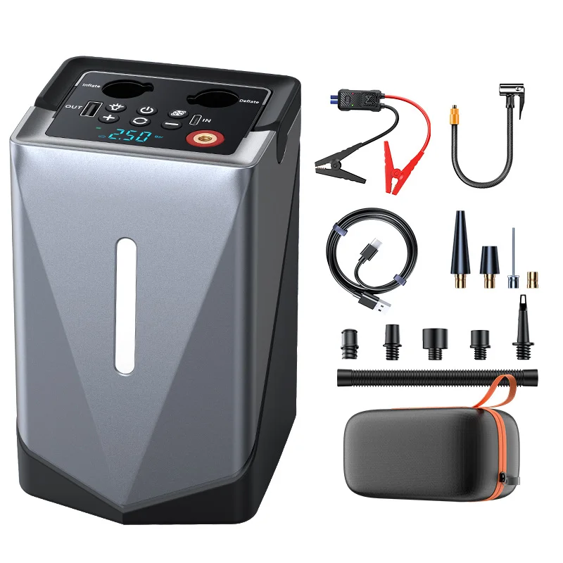 Car Starting Power Supply, Car Mounted Inflation Pump, Suction and Blowing Integrated Machine New 12V Multifunctional Power Bank