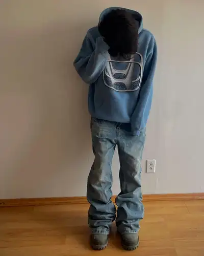 Imagen 2 del producto Sudaderas con capucha Y2k para hombre y mujer, Jersey de manga corta de marca a la moda Harajuku Hip Hop, abrigos con capucha, sudadera Retro, ropa de calle