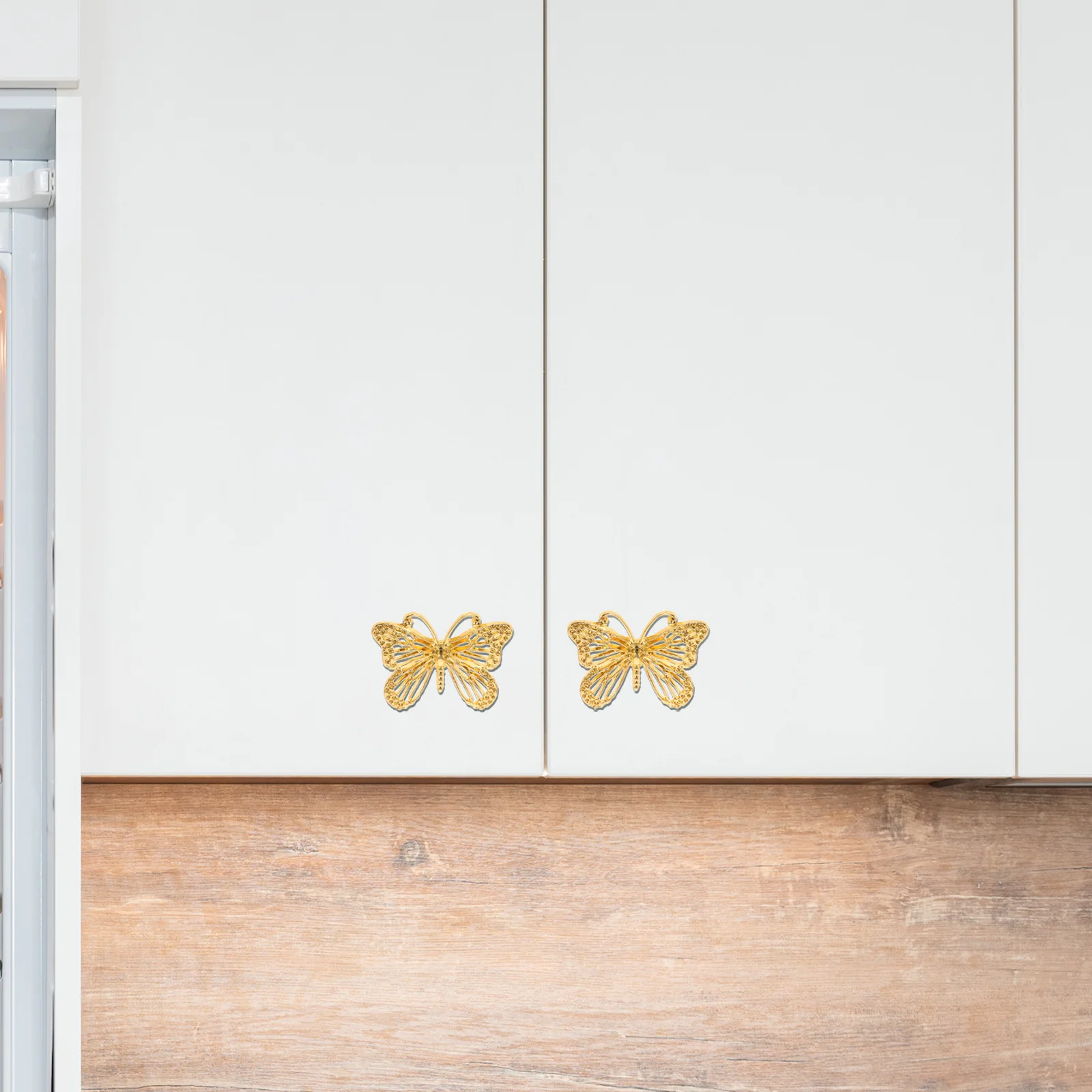 

2Pcs Metal Butterfly Shaped Dresser Drawer Pull Knob Closet Cabinet Handle Decorative Hardware Cabinet Knob Metal Pull
