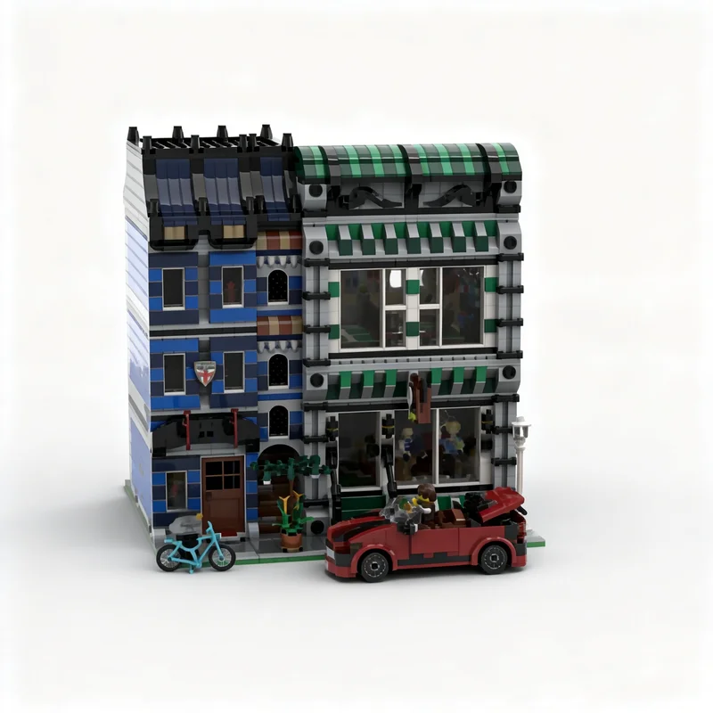 3181pcs MOC Modular Buildings Tennis Shop & Fencing Club Model Building Blocks Art Education Birthday 3D Creative Idea Brick