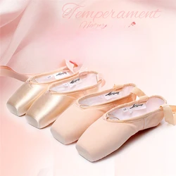 2024 Ballet Shoes Girls' Pointe Shoes Strappy Satin Dance Shoes Flat Exercise Shoes Big Children's Dance Shoes Shoes for Women