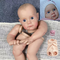 24Inch Painted Reborn Doll Kit Maggi 3D Painted Skin Visible Veins With Cloth Body Unassembled DIY Doll Parts Toy