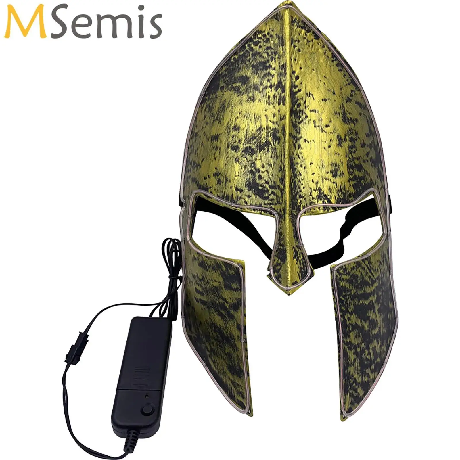 

Средневековый рыцарь гладиаторская фотомаска Спартанский Римский Воин греческий костюм шлем головной убор аксессуар для Хэллоуина Косплей платье