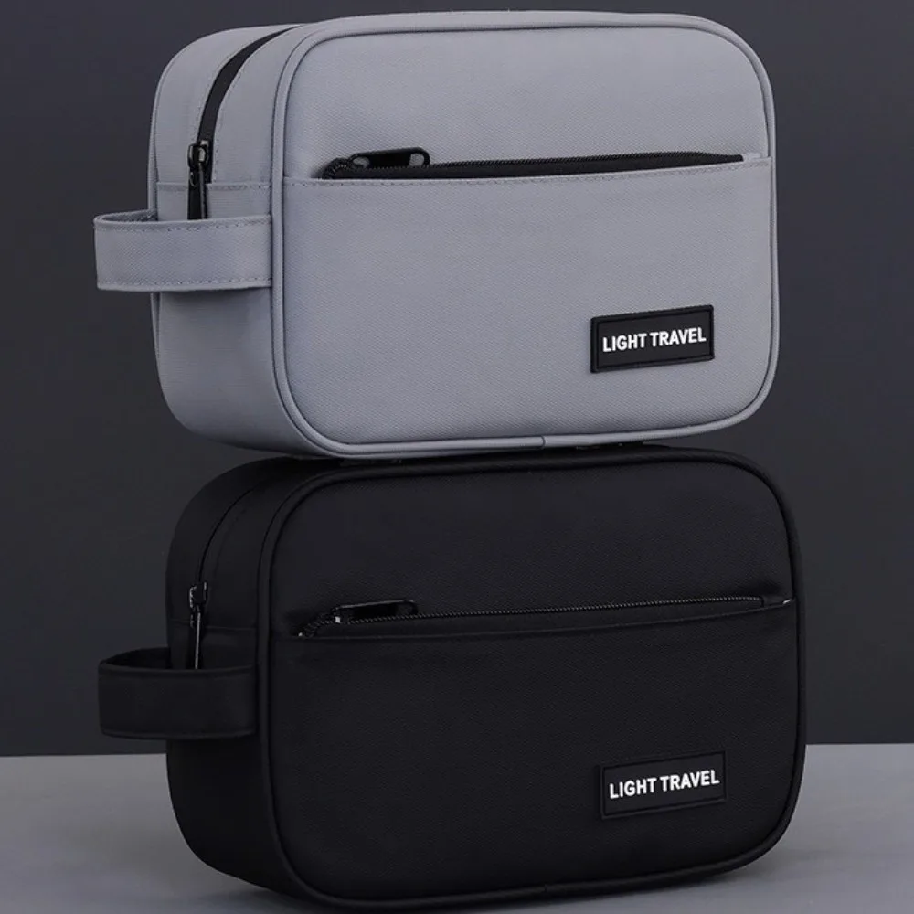 

Multifunctional Nylon Men Cosmetic Bag Handheld Large Capacity Toiletry Bag Lightweight Waterproof Makeup Bag Travel