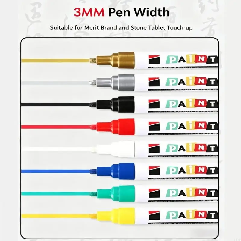 

4Pcs Water and Oil Resistant Stone Paint Pen Sunproof Outdoor Tombstone Paint Pen For Rock Engraving Drawing Doodling