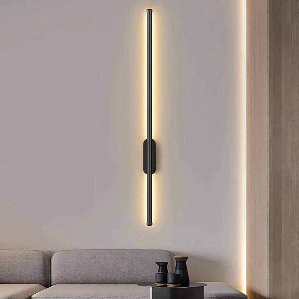 Modern Creative Strip Led Wall Lamp Minimalist Bedroom Bedside Wall Sconce Led Lights Living Room TV Sofa Background Wall Lamp