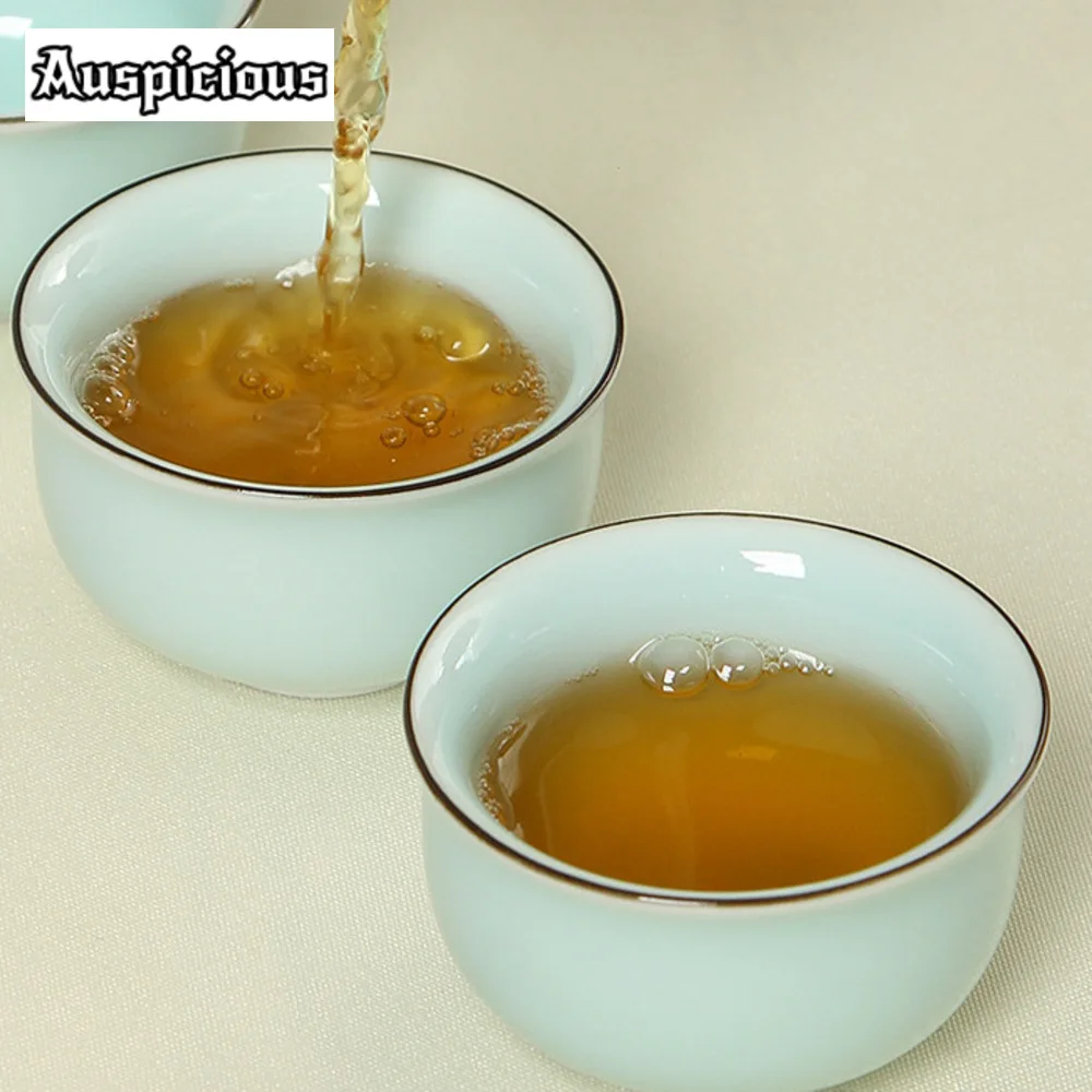 50ml Longquan Celadon Teacup Plum Green Ru Kiln Porcelain Cup Travel Portable Tea Bowl Handmade Tea Set Master Cup Drinkware