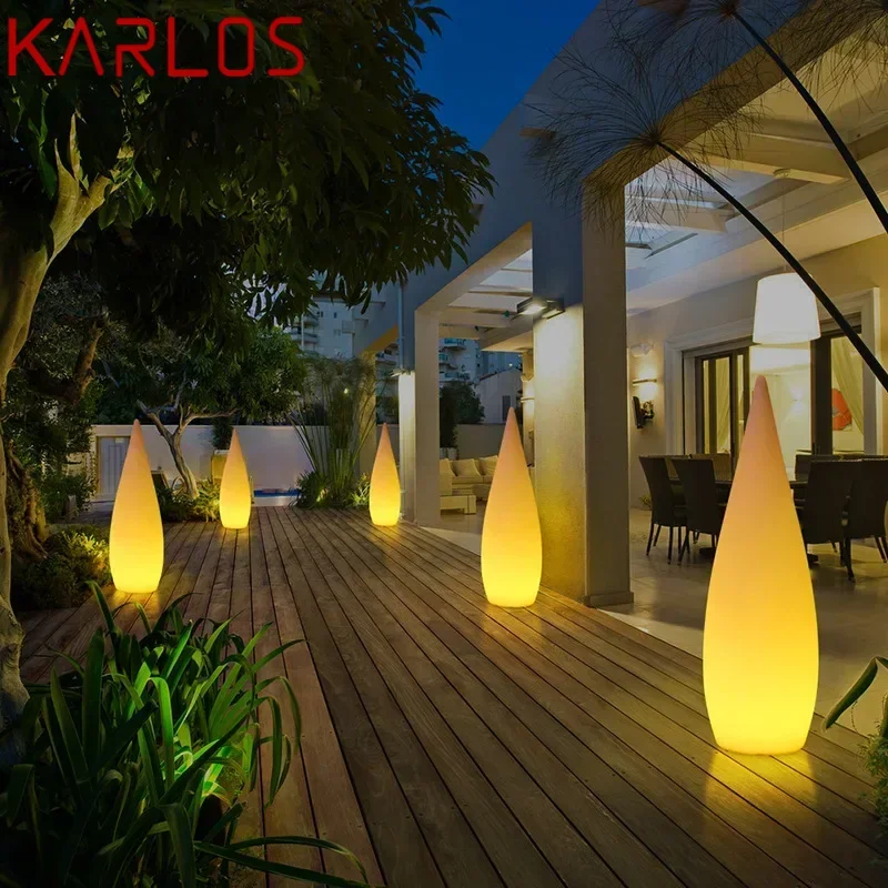 KARLOS Solar Water Droplet Landscape Lamp Waterproof IP65 With Remote Control for Garden Porch Decoration