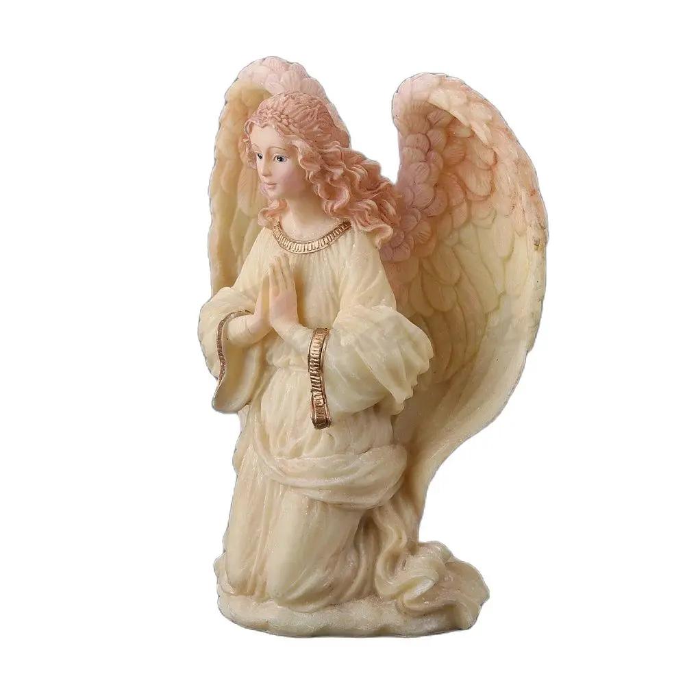 Asas de anjo Molde De Silicone para Decoração De Chocolate, 3D Oração Anjo Molde, Topper Do Bolo, Molde De Cozimento, Ideal para Gesso De Resina, Menina Do Polímero