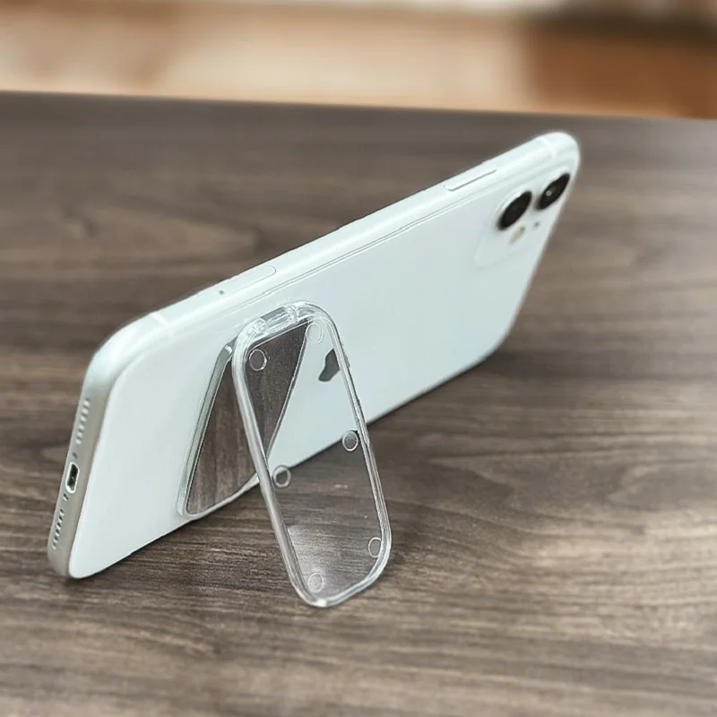 Draagbare mobiele telefoongreepstandaard met ijdelheidreflectie zelfklevende achtermontage 2-in-1 onderweg make-up kijkhulpmiddel voor dames en meisjes