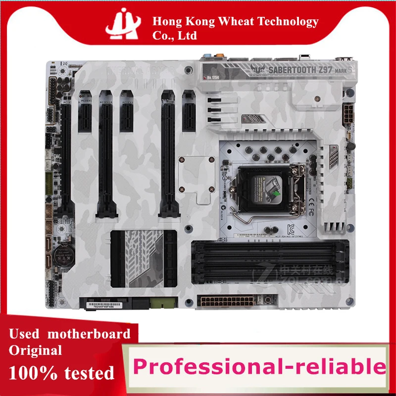 For Intel Z97 SABERTOOTH Z97 MARK S motherboard Used original LGA 1150 LGA1150 DDR3 32GB USB2.0 USB3.0 SATA3 Desktop Mainboard