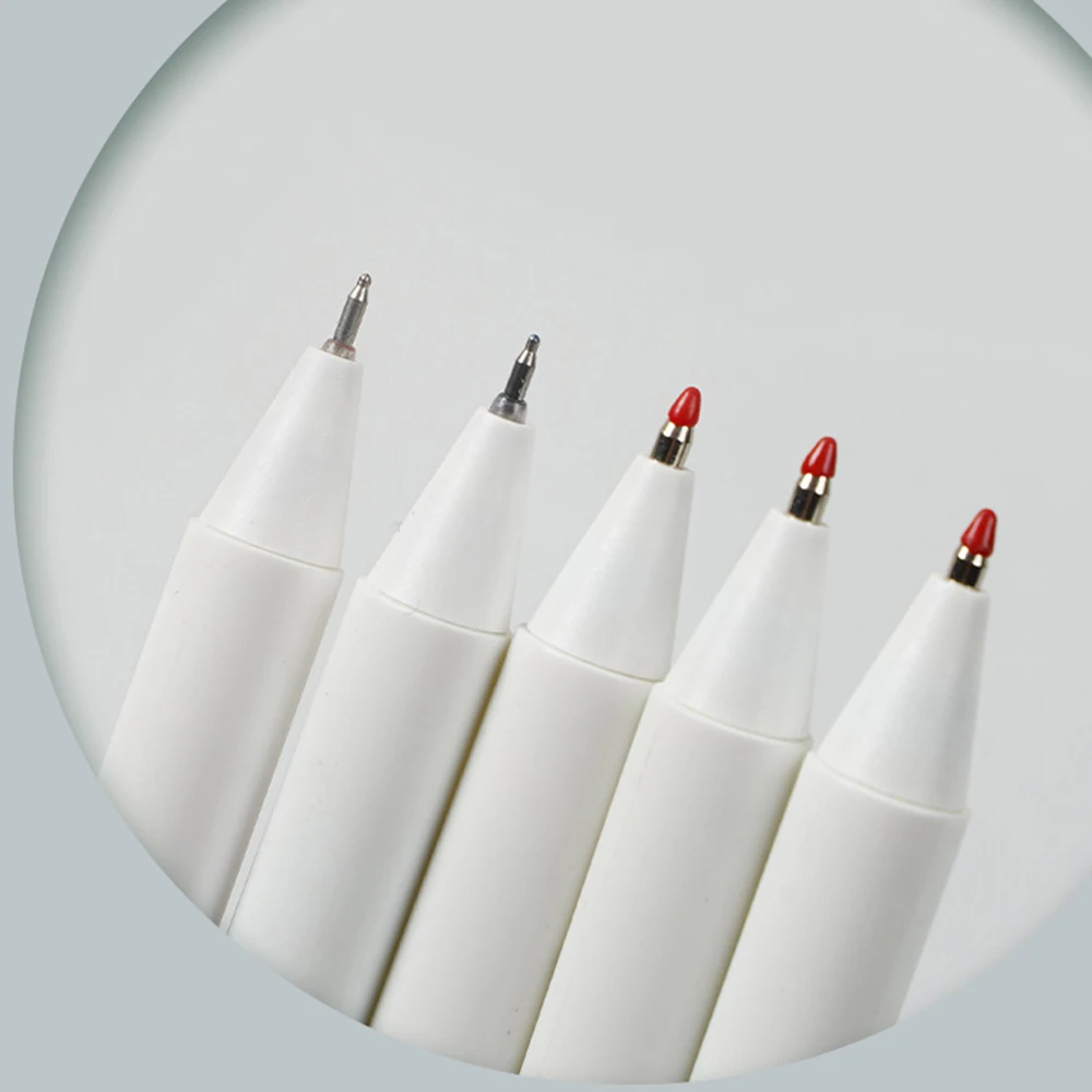 Einziehbares Gelstift-Set mit Stiftminen, rote, schwarze, blaue Tinte für Schüler, Schreibwaren – Detail 7