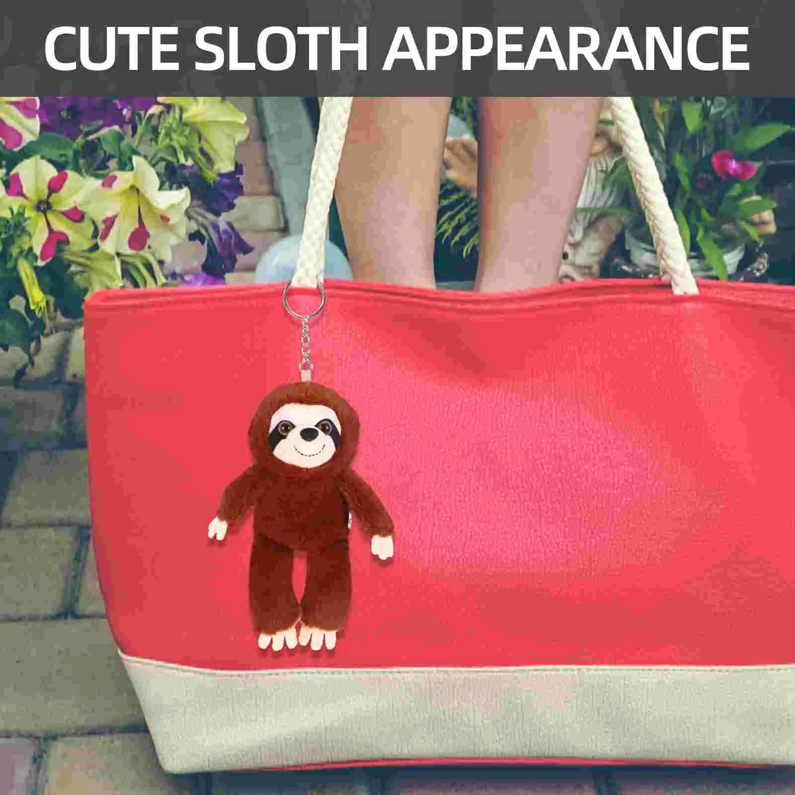 Gifts Sloth Keychain Lovely Ornament Charms Stuffed Pendant Plush Kawaii Coffee Baby