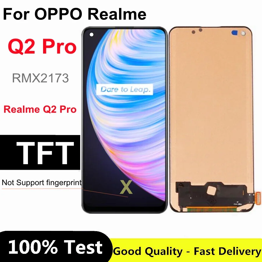 

6.4" TFT For Oppo Realme Q2 Pro 5G LCD Display Touch Screen Digitizer Assembly for OPPO RMX2173 Realme Q2 Pro LCD