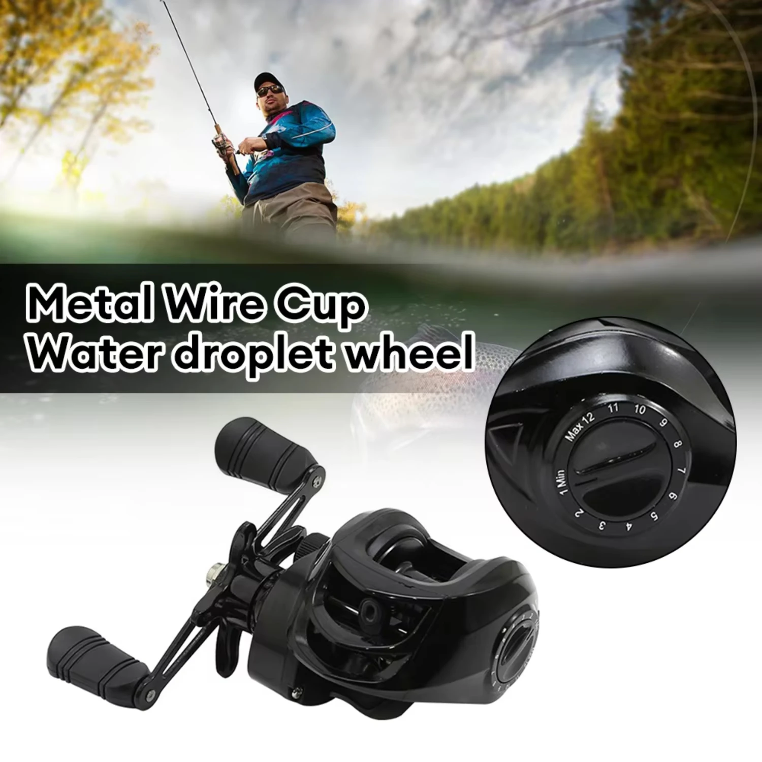 SXHWC Baitcasting Reels 7.2/1 Gear Ratio Fishing Reels Wheel Max Drag 10kg Saltwater Freshwater 18+1BB  Beginners Fishing Access