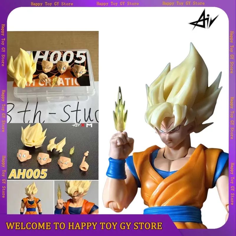 

Air Hm Ah005 Dragon Ball Z Shf Super Saiyan Full Power Son Goku Head Accessories Headsculpt Anime Action Figures Collection Toys