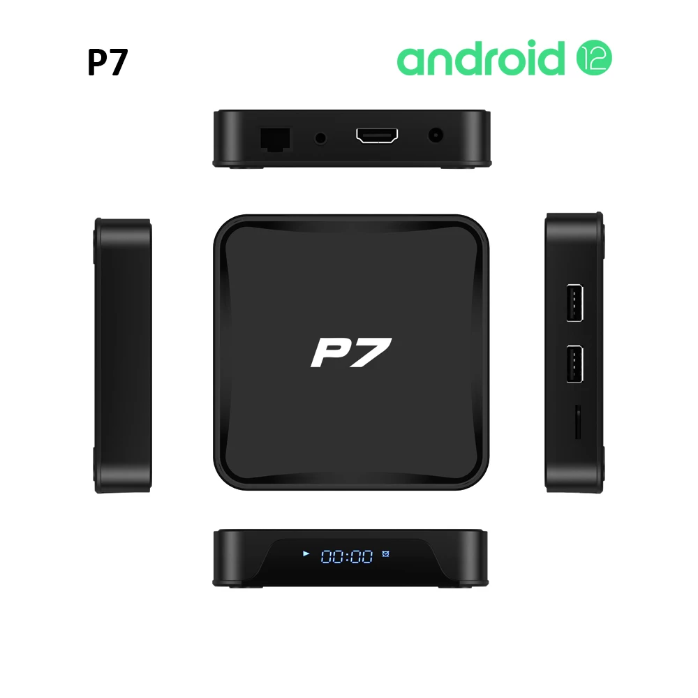 P7 Android 12 Box H618 WiFi6 Bluetooth 5.4 Voice Assistant YouTube
