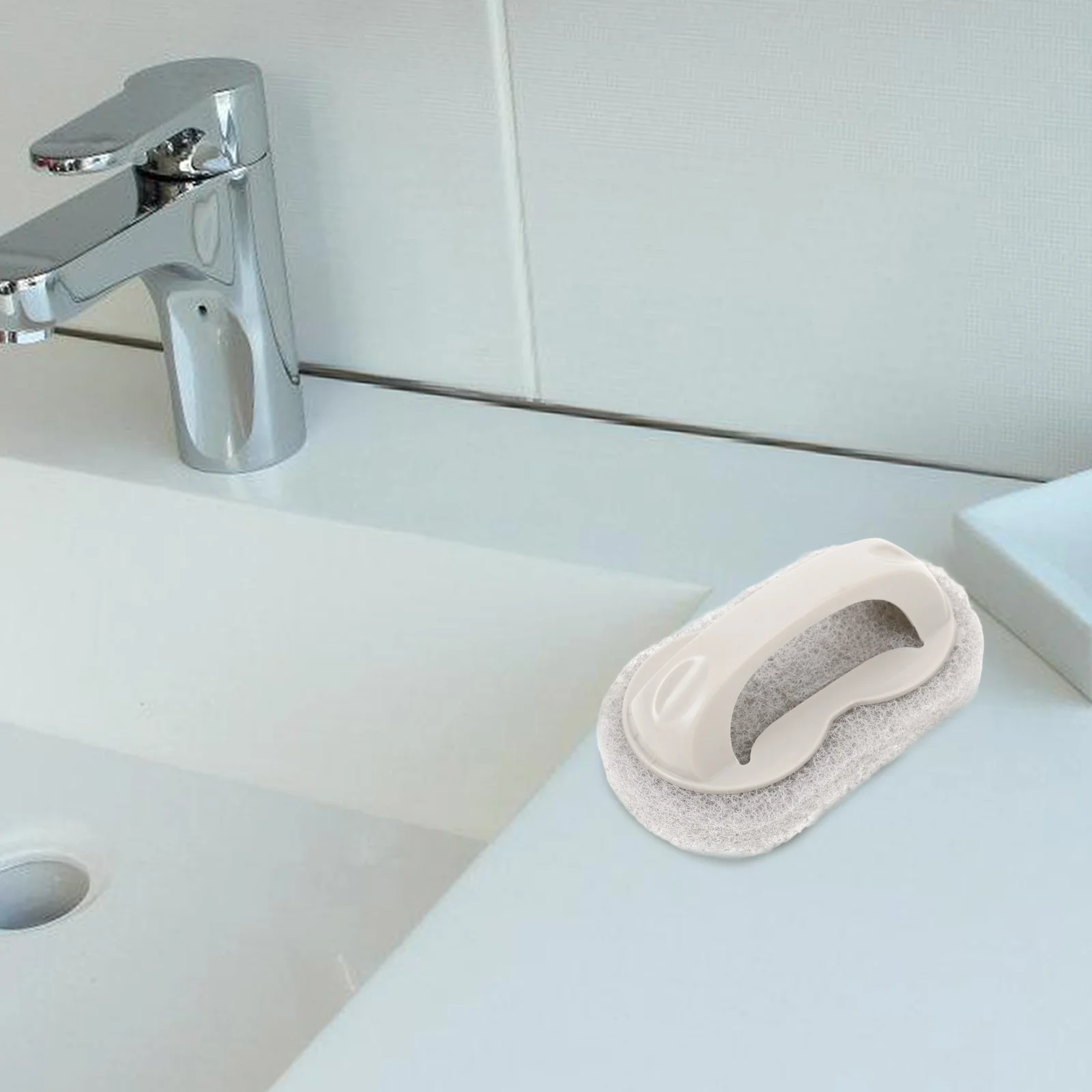 

Cleaning Brush Sponge Strong Decontamination Kitchen Bath Brush Durable Water Absorption Powerful Scrubbing Surface Grey