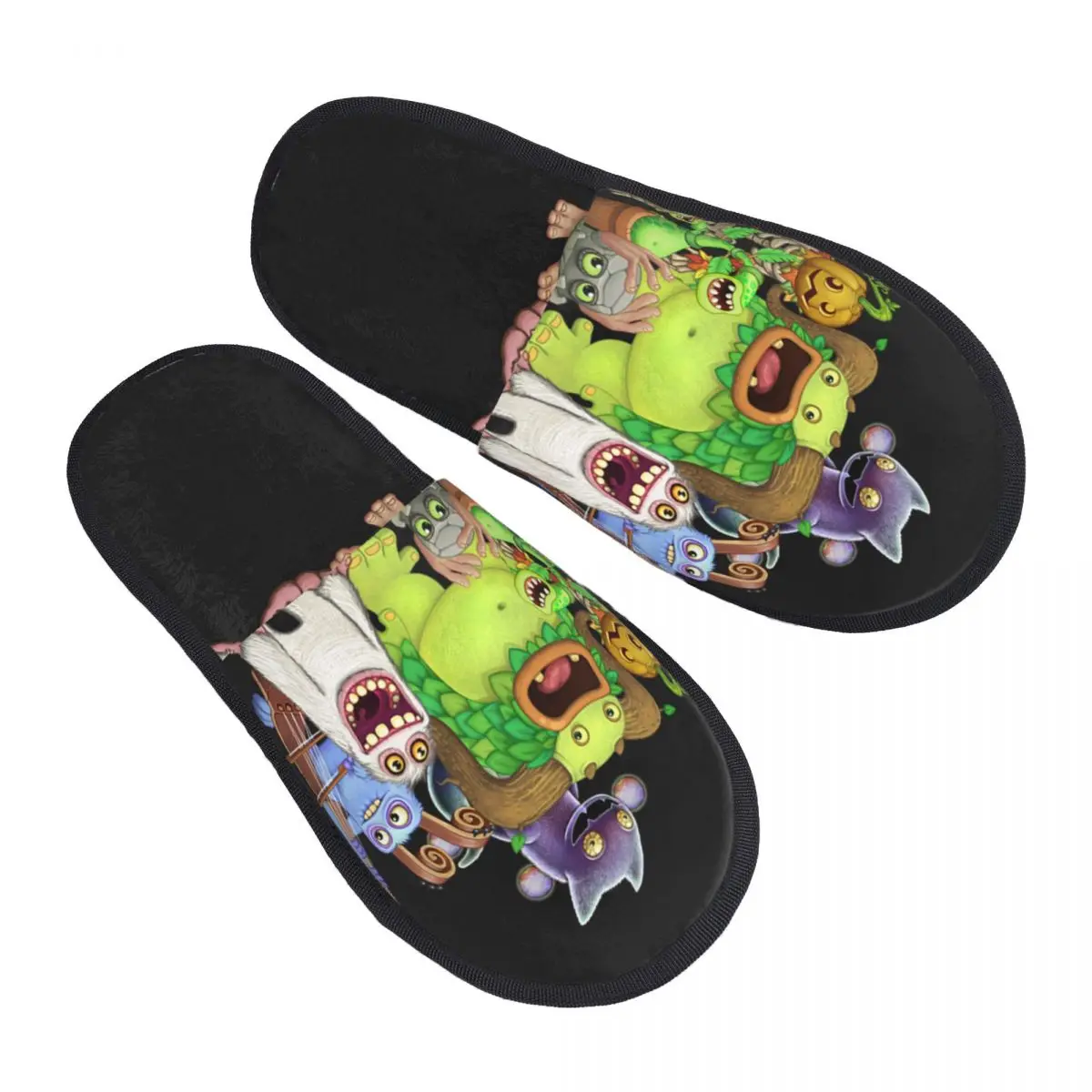 My Singing Monsters House Slippers Women Soft Memory Foam Kawaii Cartoon Anime Game Slip On Bedroom Slipper Shoes