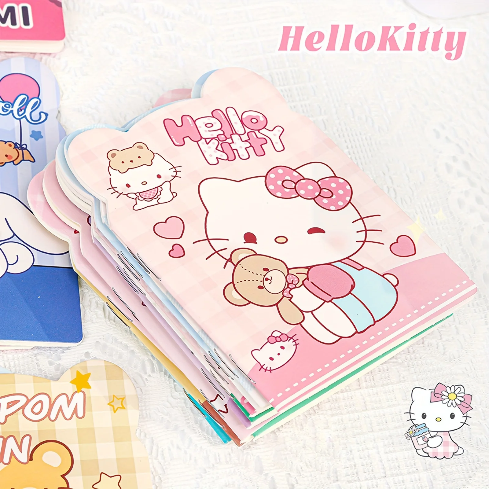 20 قطعة من دفاتر الملاحظات الصغيرة - Hello Kitty، Kuromi، Cinnamoroll، My Melody لوحات مذكرة ملونة بحجم الجيب لهدايا حفلات المكتب