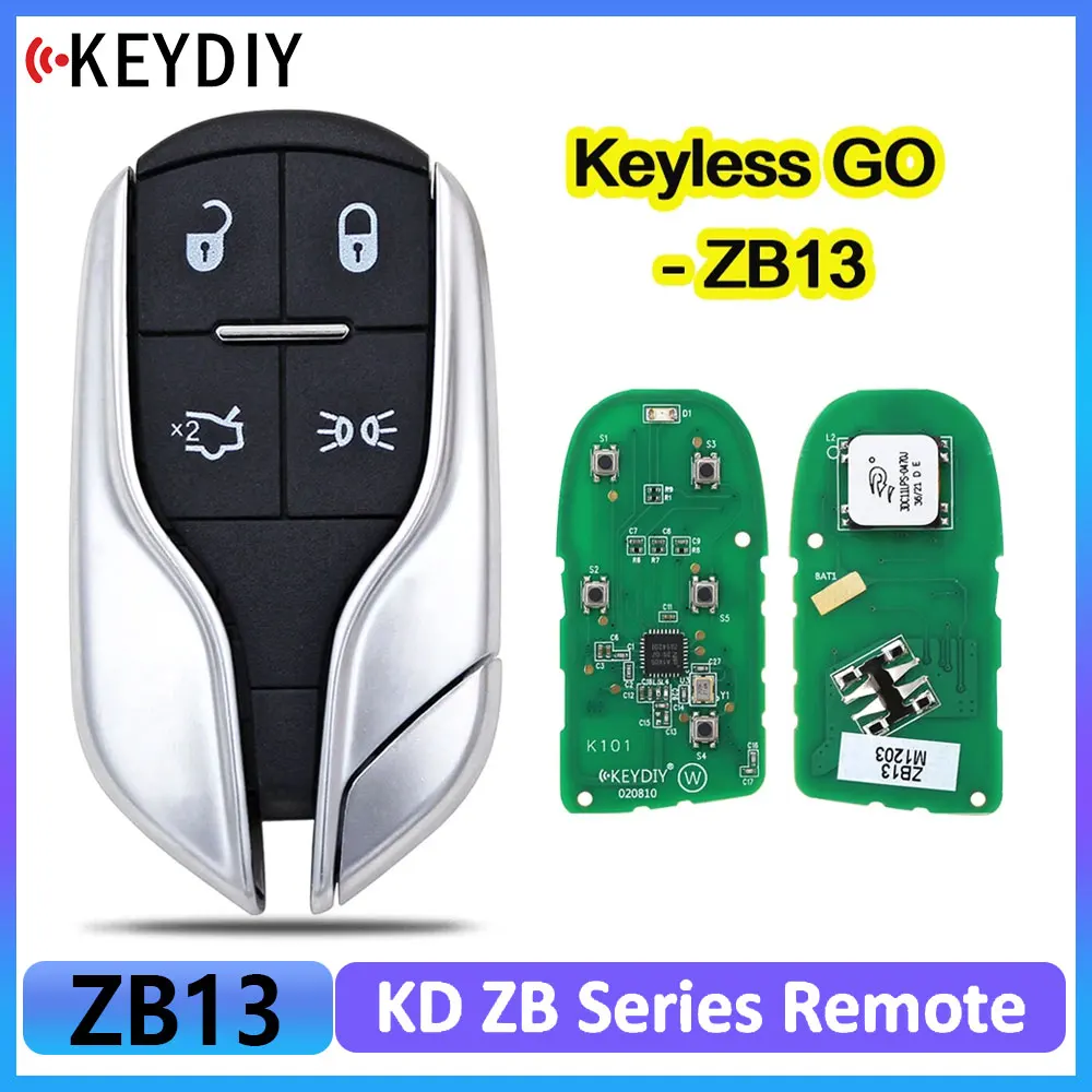 

Original KEYDIY KD Universal ZB13 Smart Remote Key ZB Series Keyless GO for KD-X2 KD-MAX Fit More Than 2000 Models 4 Buttons