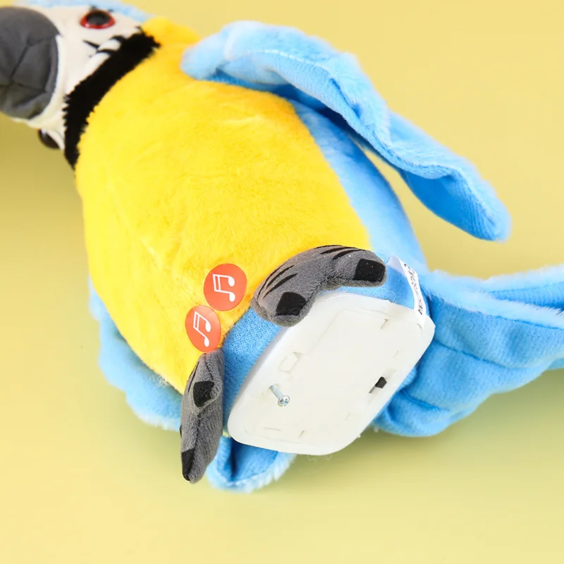 Neuer sprechender Ara-Papagei wiederholen, was Sie sagen, Stofftier-Plüschtier, elektronische Aufzeichnung, animierter Vogel, sprechender Papagei, Haustier-Plüsch – Detail 6