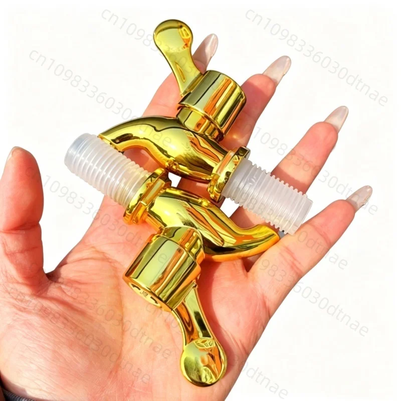 1 Piece Gold Leak Proof Faucet Water Tap Plastic Glass Wine Bottle Faucet Jar Barrel Water Tank Faucet With Filter Wine Valve
