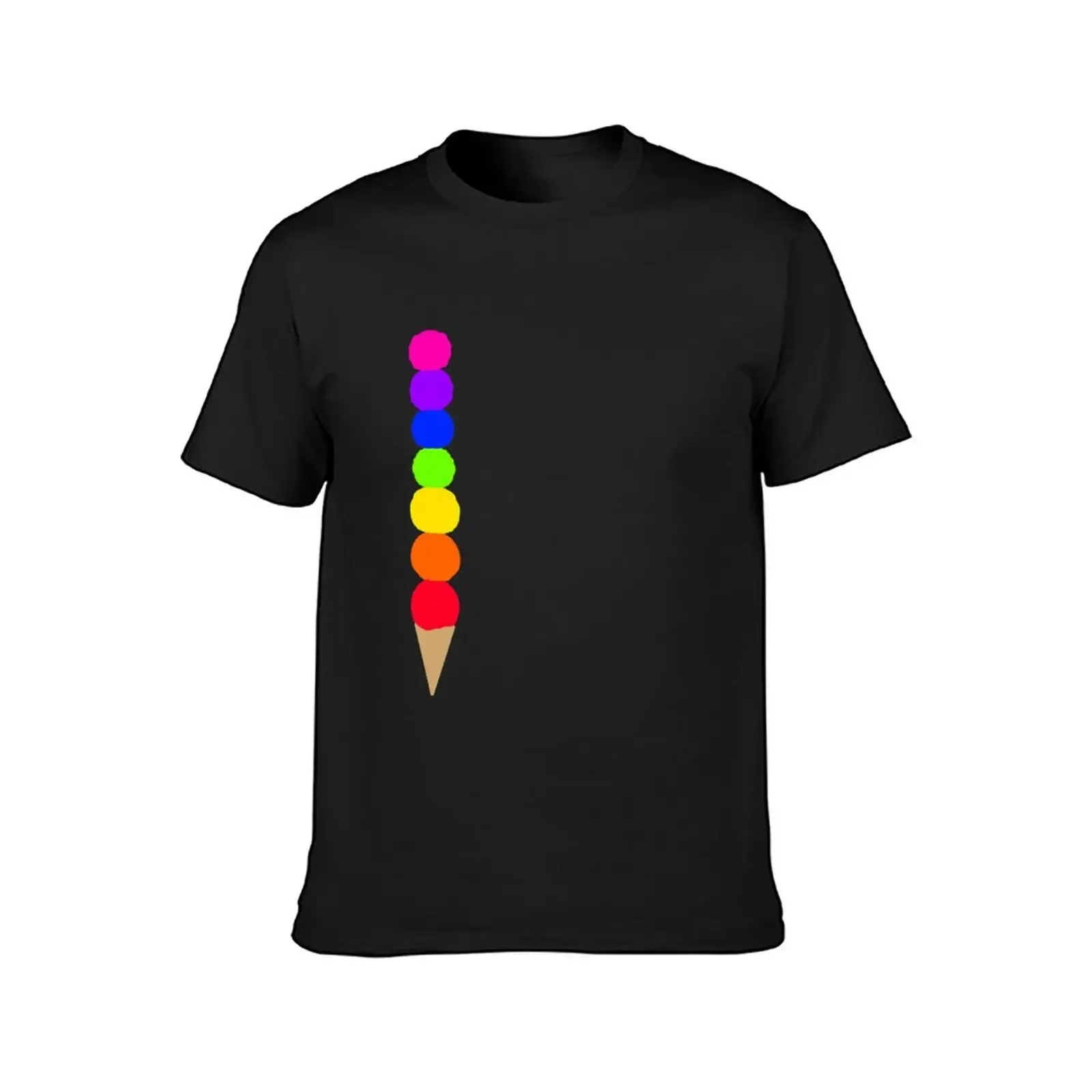 Rainbow ice cream T-Shirt basketball graphic tees oversizeds anime tshirt shirts graphic tees mens white t shirts