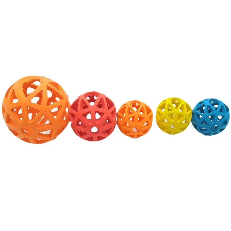 Dog Chew Toy Dog Rubber Ball Chew Toy Dog Geometric Safety Toys Ball for Small Medium Large Dogs Playing Pet Training Supplies