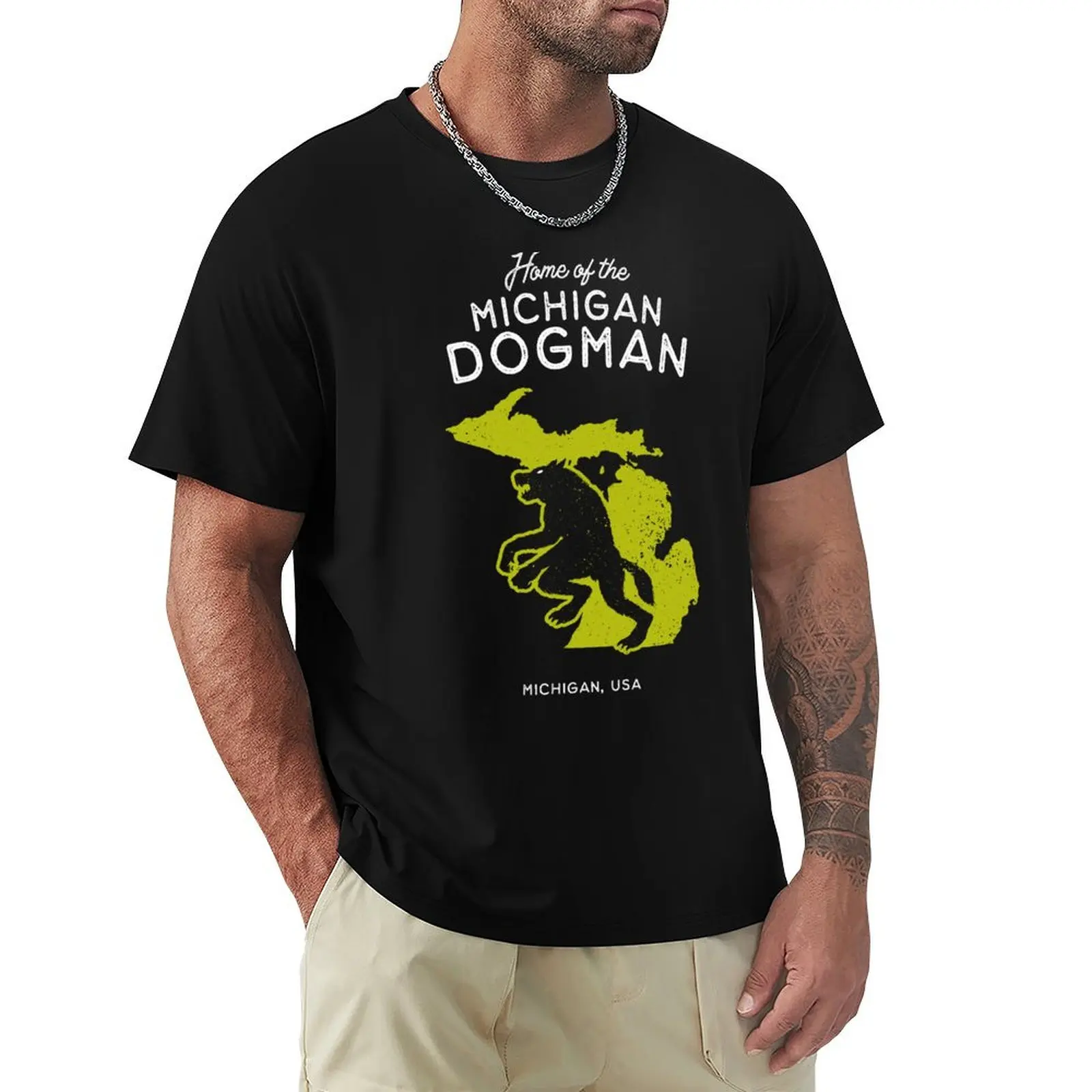 

Home of the Michigan Dogman – Michigan, USA T-Shirt customs design your own anime t shirts men t shirts high quality